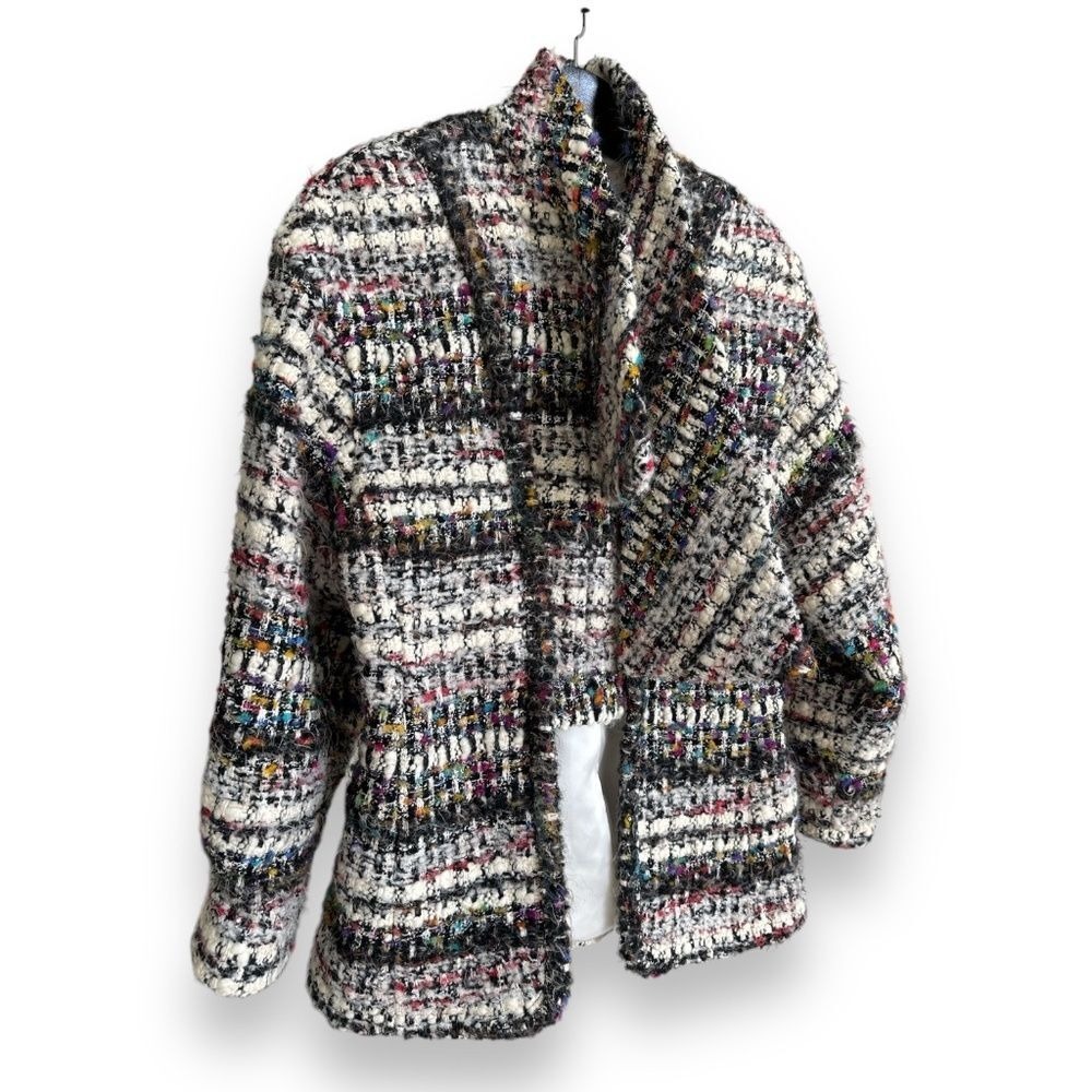 Unique Wool Jacket Sz SM/XS Women's Rare Nubby Tweed Waistcoat-inspired - Picture 7 of 8
